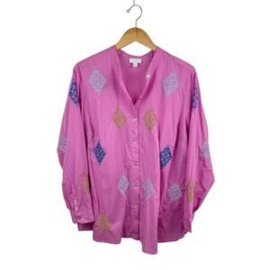 J. Jill Embroidered Cotton Tunic